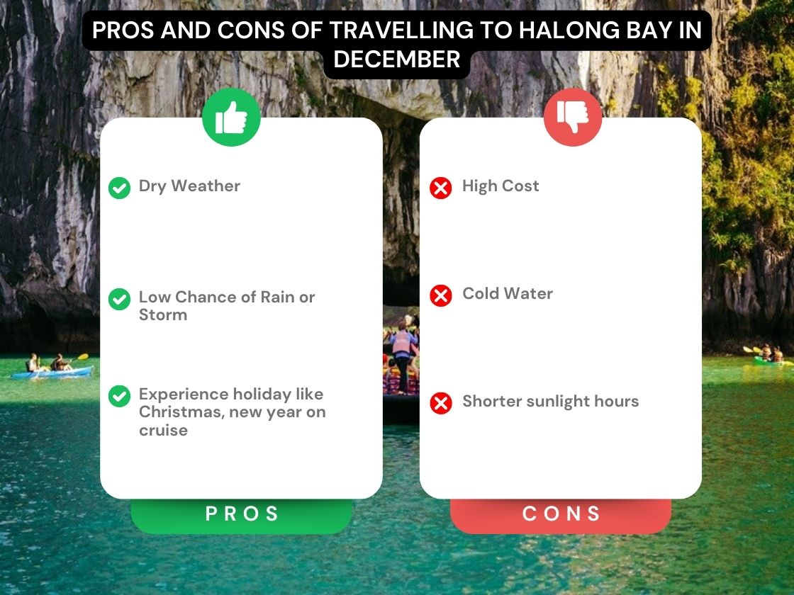 Pros and Cons of Travelling To Halong Bay In December Infographic Pros and Cons of Travelling To Halong Bay In December Infographic